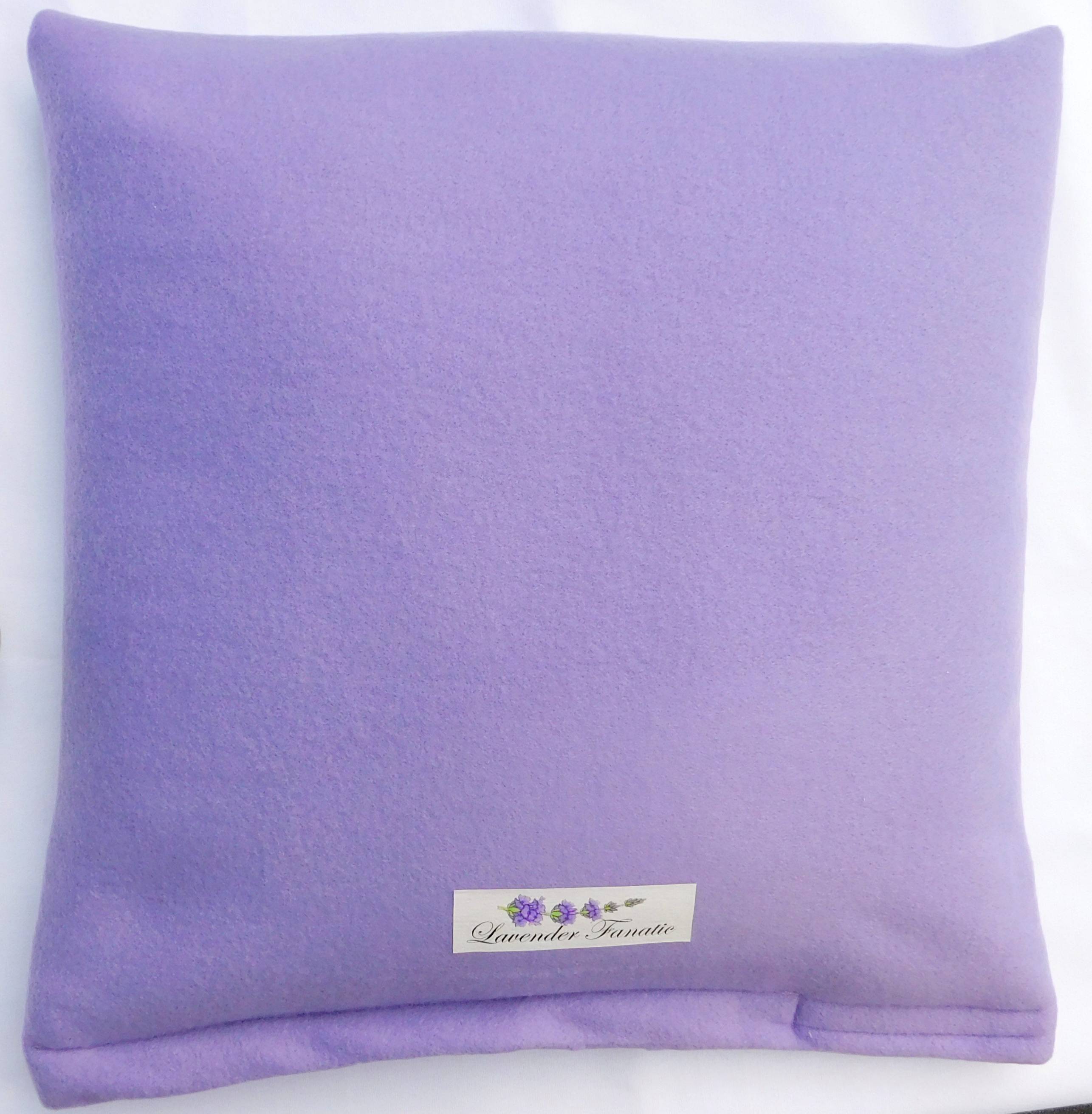 Purple fleece lavender and buckwheat pillow.